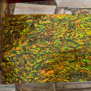 Dyed yellow color  abalone shell sheet New Zealand Colorful Abalone shell sheet Paua Shell