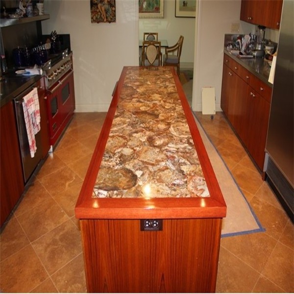 petrified wood mosaic countertop/tabletop