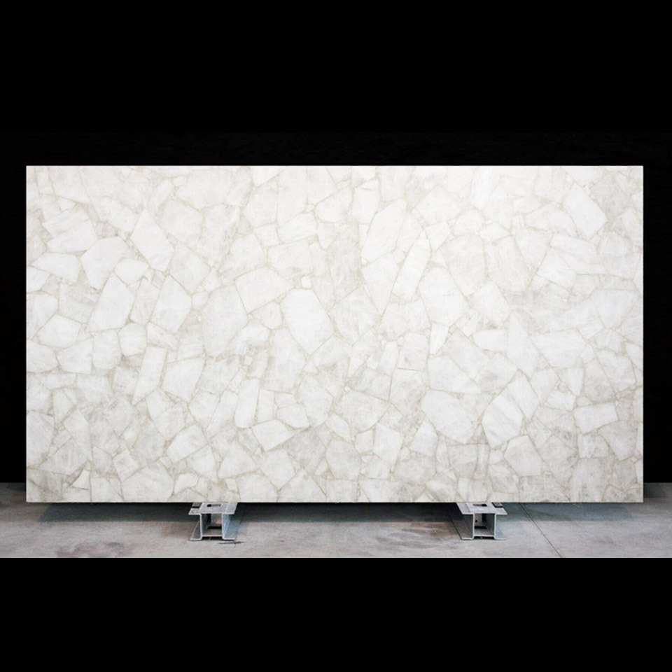 Natural gemstone white alabaster stone marble quartz slab