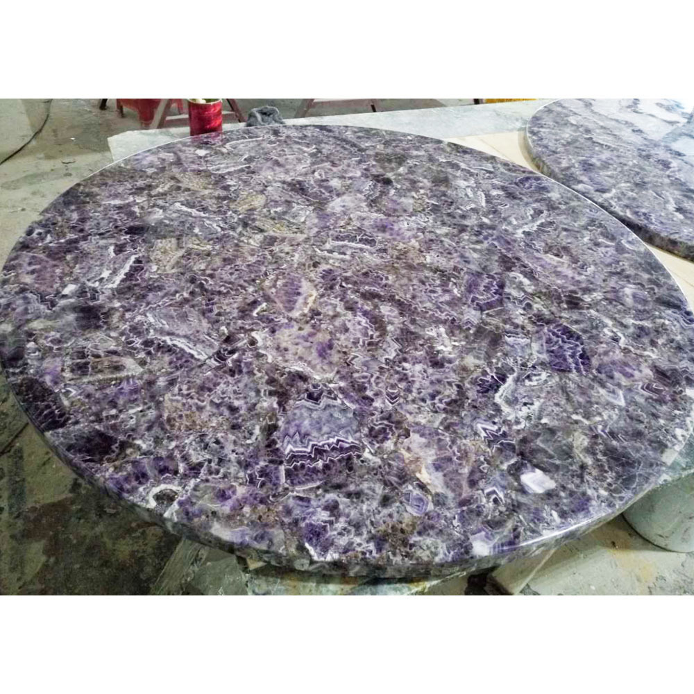 Amethyst Natural Gemstone Table Top purple countertop