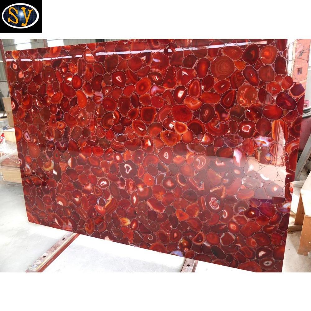 Red agate marble wall stone design/granite tile on sale