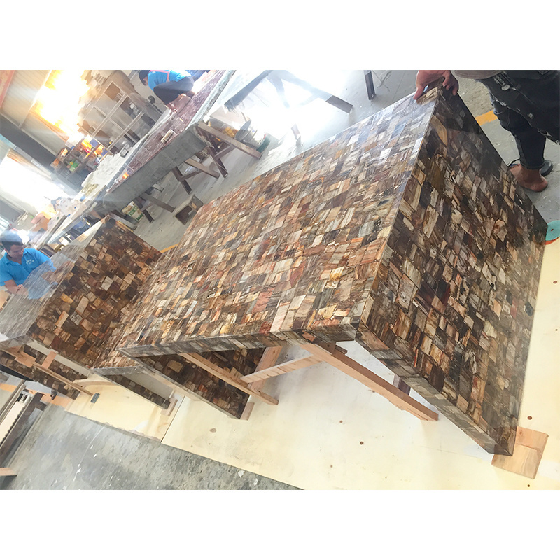 Wholesale Petrified Wood Big Slab For Fossil Sink Kitchen Countertop