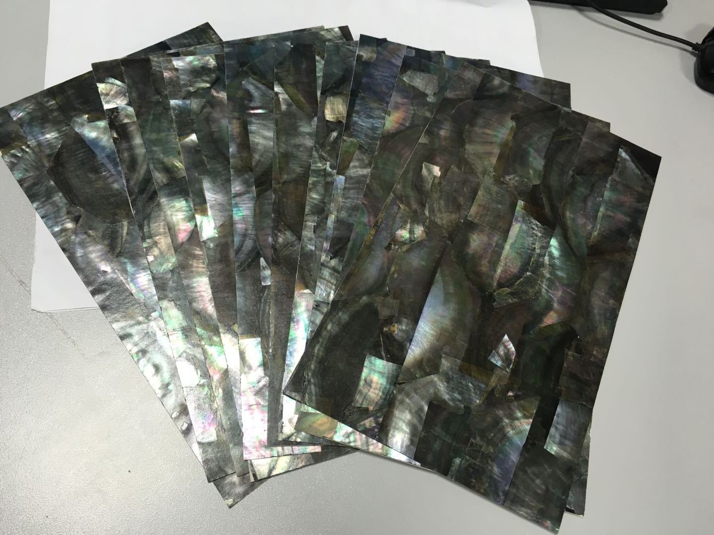 Natural Black Mop Shell Mother Of Pearl Laminate Abalone Shell Sheet Wholesale