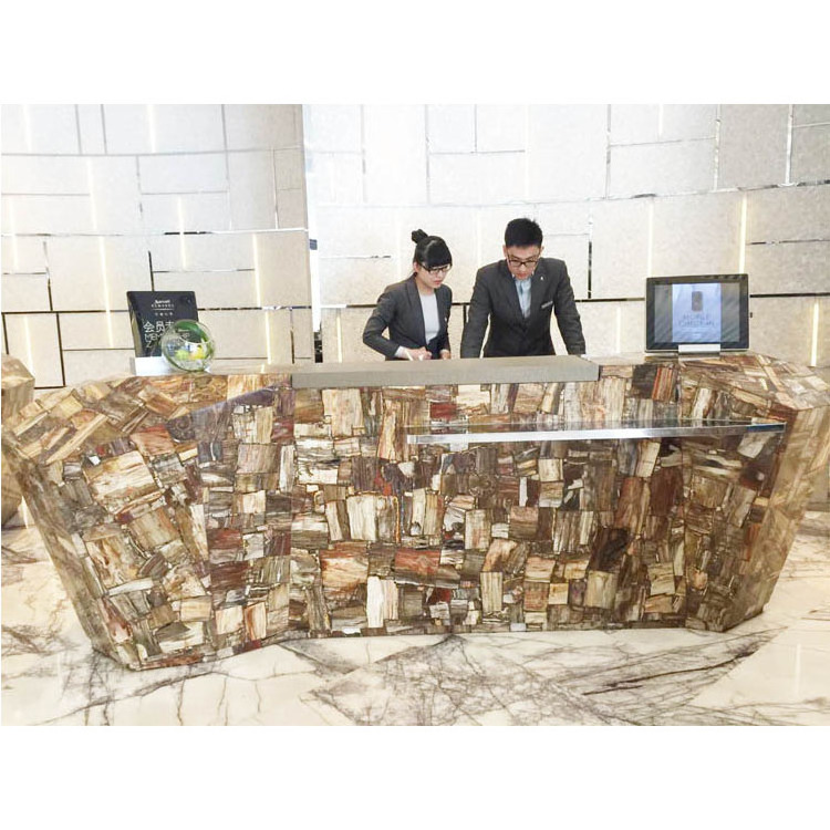 Wholesale Petrified Wood Solid Surface Countertop For Kitchen Hotel