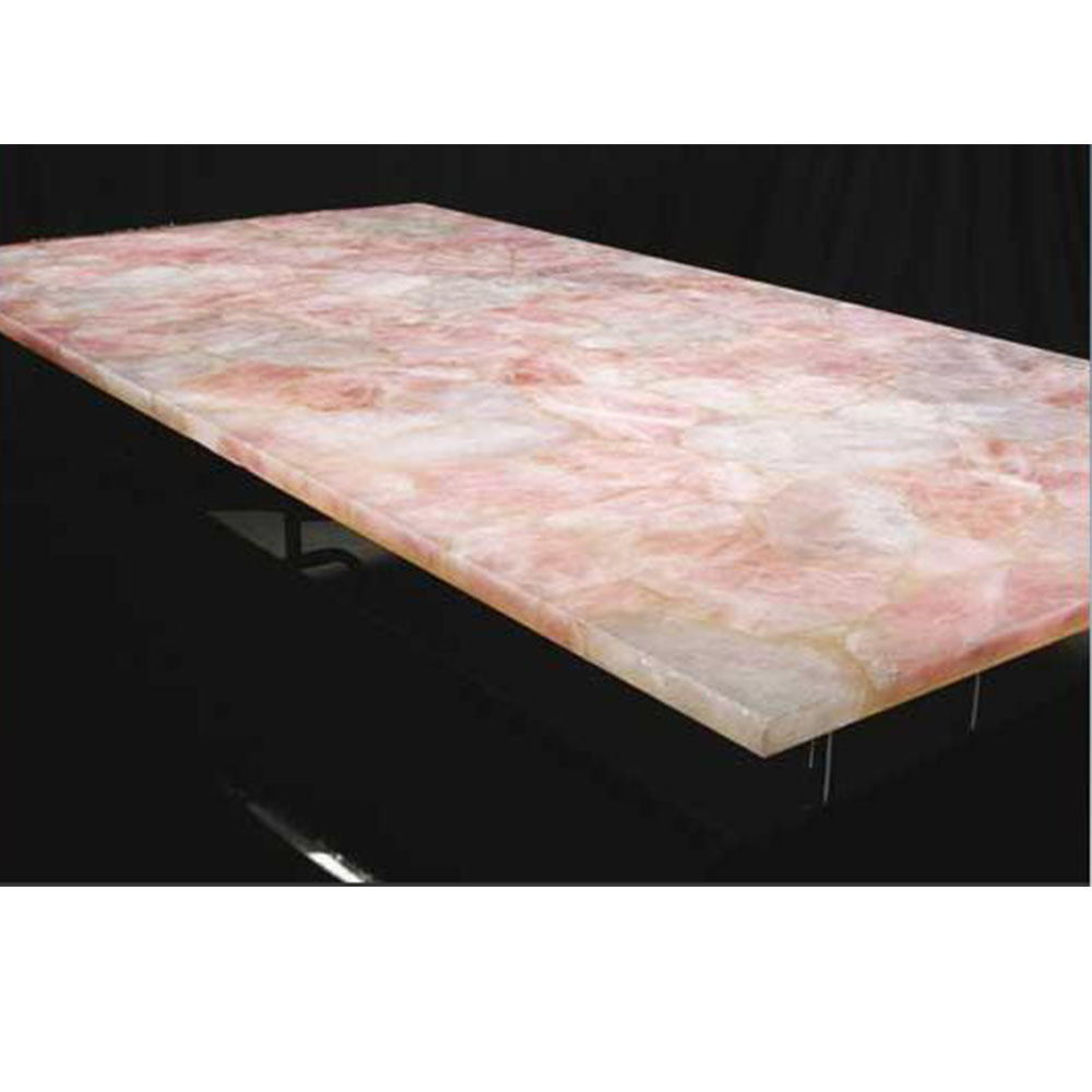 Custom Natural Bathroom Kitchen Rose Crystal Pink Quartz Countertop