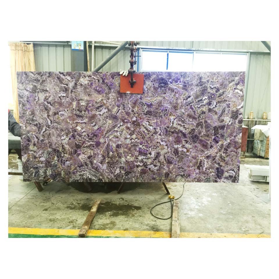 Best selling amethyst quartz stone slabs decorative ceiling tiles