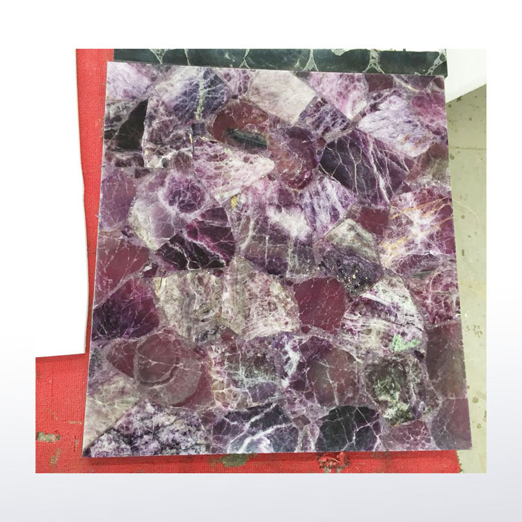 Best selling amethyst quartz stone slabs decorative ceiling tiles