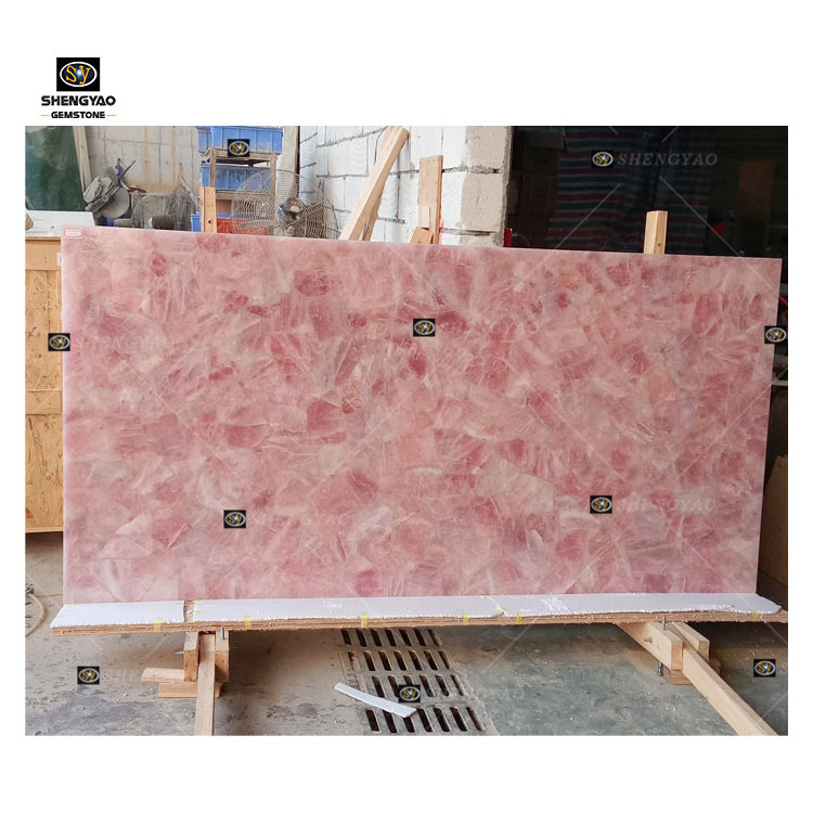 Rose Quartz Table Top Pink Crys Kitchen Sink Gemstone Countertop