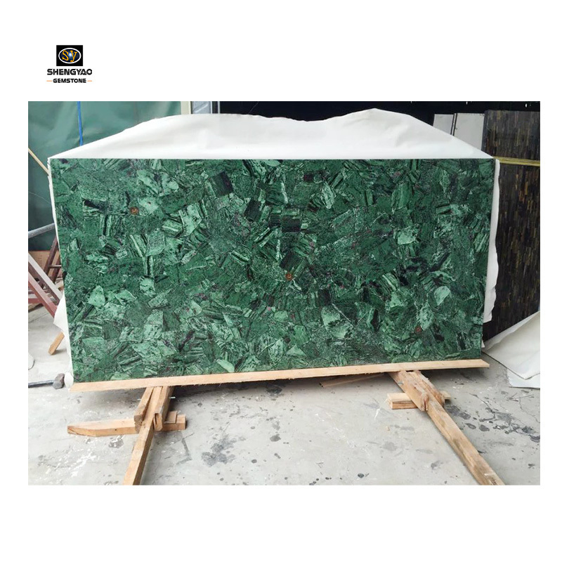 Free Samples Red Emerald Slabs Backlit Green Marble Stone Wall Panel