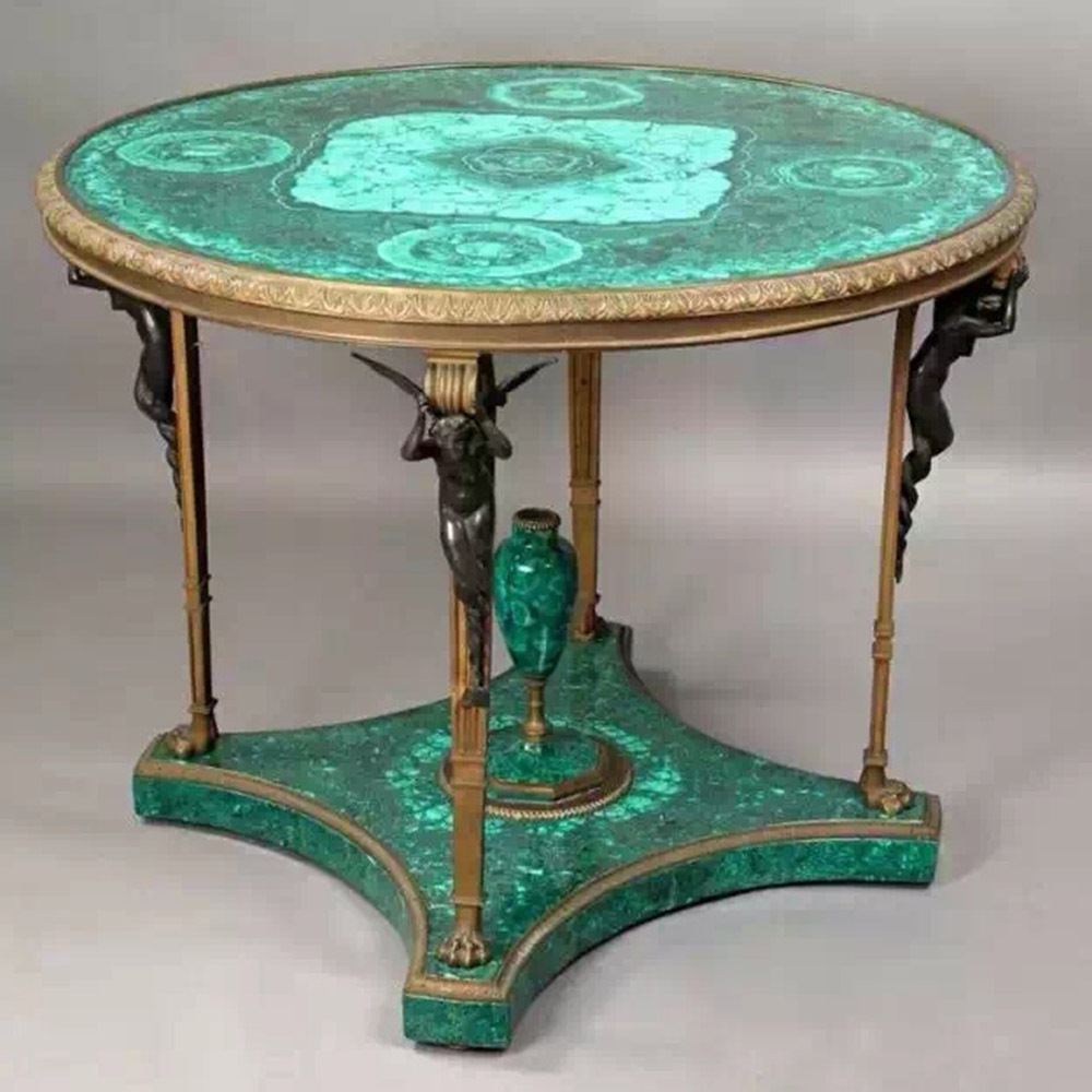 Luxury natural malachite mosaic table top