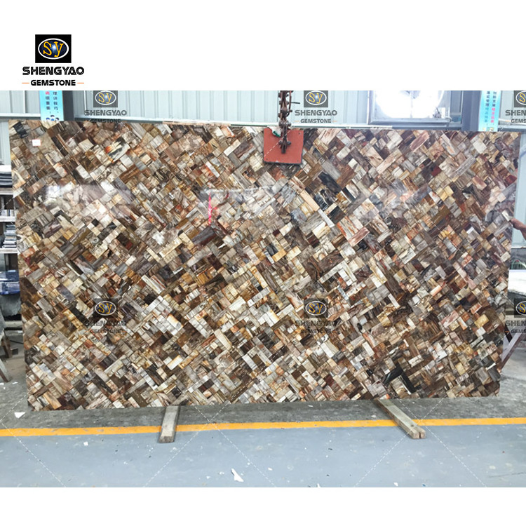 Wholesale Petrified Wood Solid Surface Countertop For Kitchen Hotel