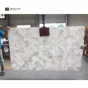 Wholesale Natural Large Clear Quartz Crystal White Marble Big Slabs