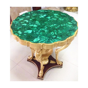 Luxury natural malachite mosaic table top