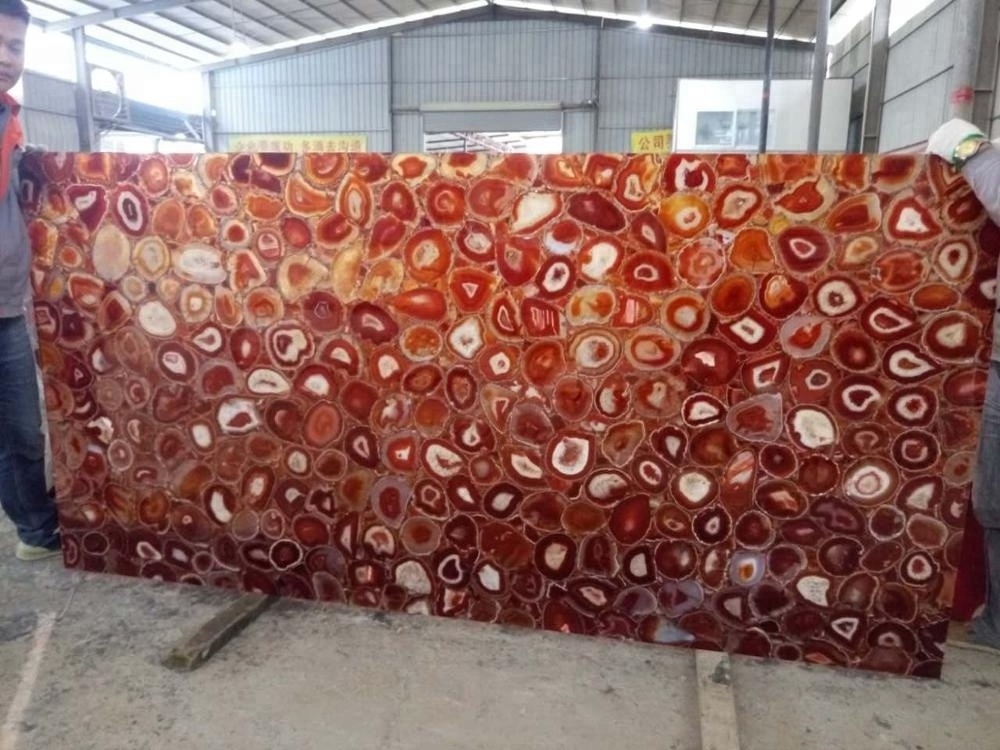 Red agate marble wall stone design/granite tile on sale