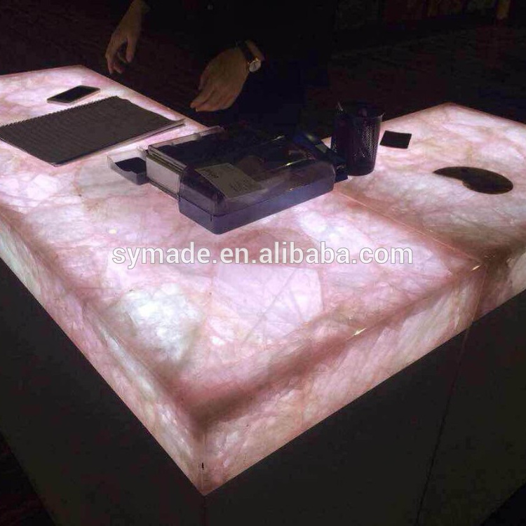 Custom Marble Semi Precious Stone For Sale Rose Pink Quartz Sink Bathroom