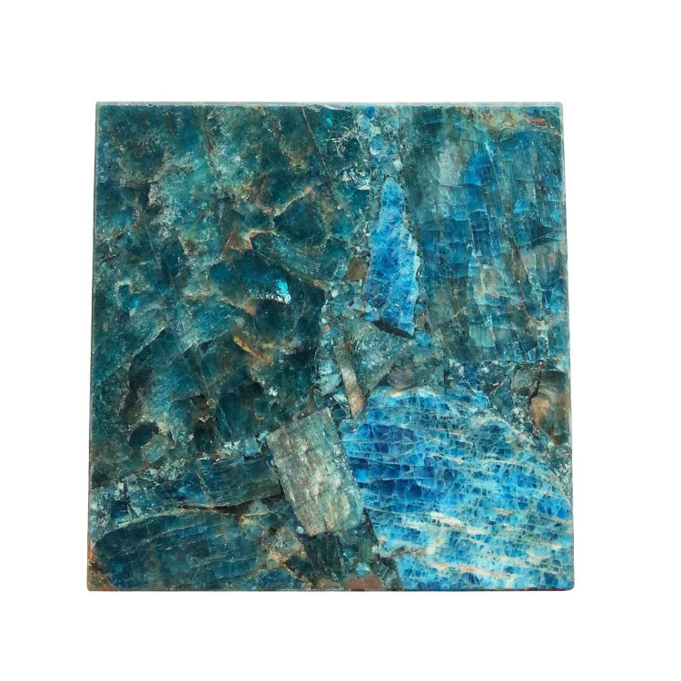 blue translucent stone panel backlit composite slab gemstone countertop