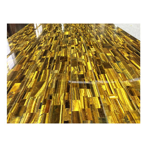 whole sell tiger eyes stone slabs for decoration ceramic mosaic /semi precious stone tiger eye tile slab tiger eye wall