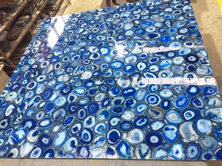 translucent backlit stone slab semi precious stone blue onyx marble slab