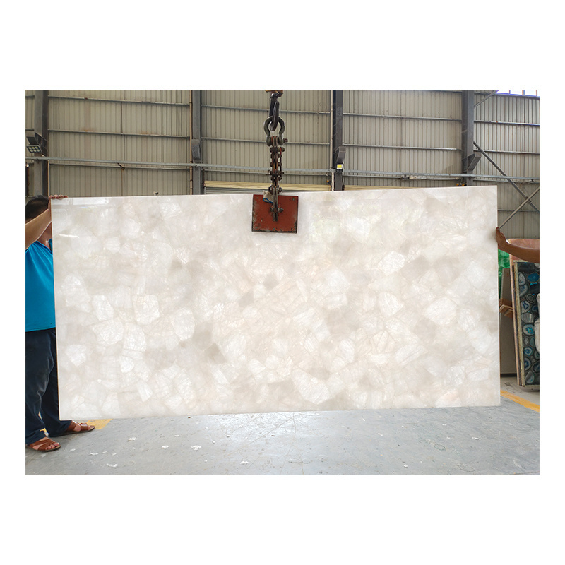 Wholesale Natural Large Clear Quartz Crystal White Marble Big Slabs