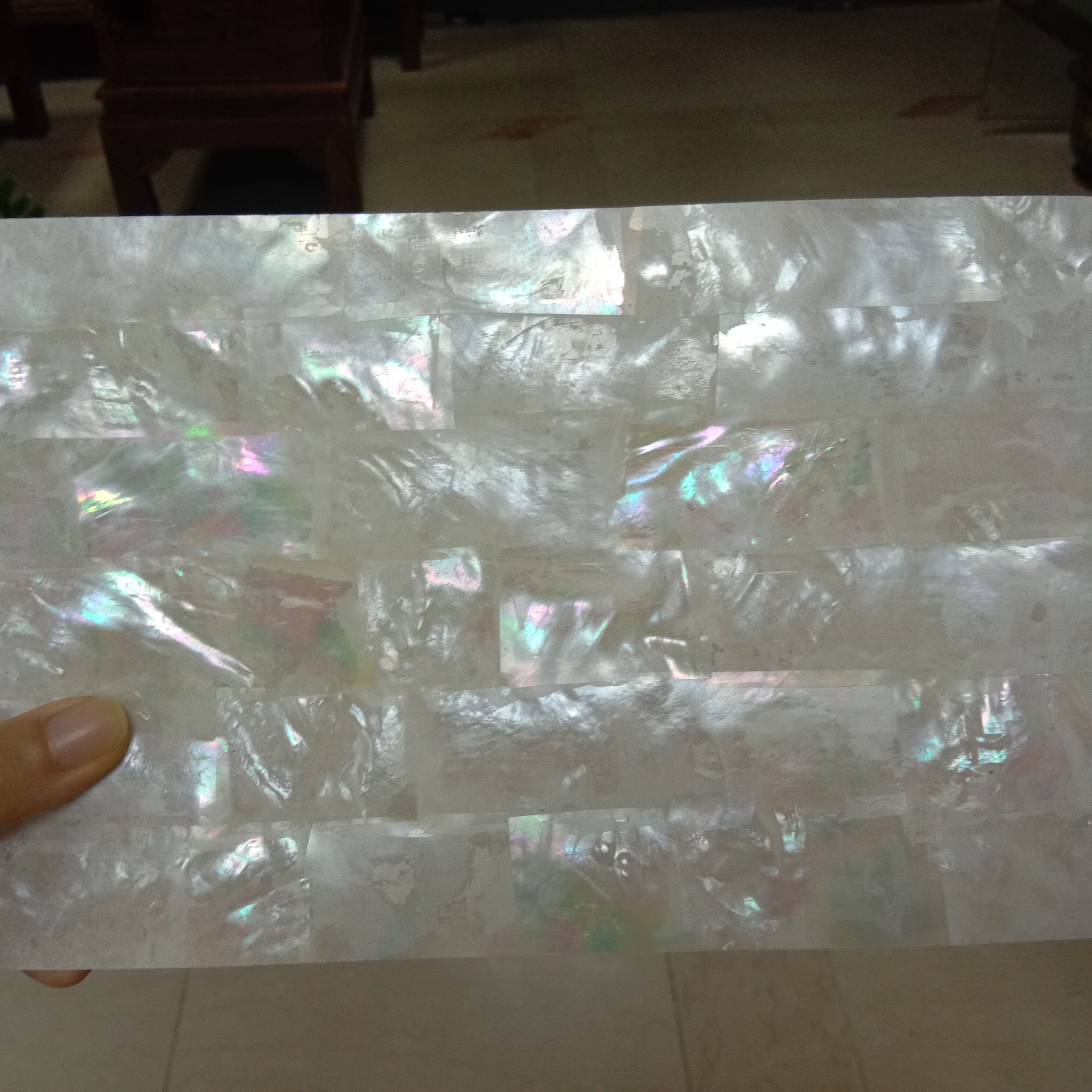 Natural Mother Of Pearl White Sea A balone Shell Sheet Of Nail Art