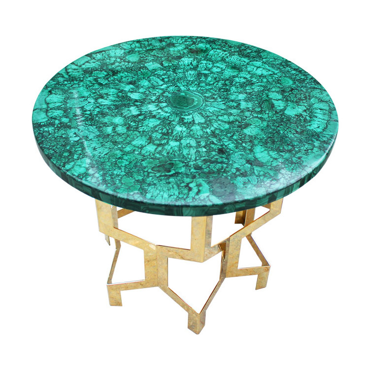 Luxury natural malachite mosaic table top