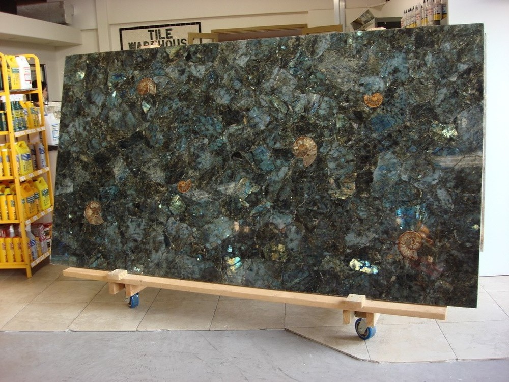 Natural gemstone polished labradorite granite kitchen sink for furniture decoration