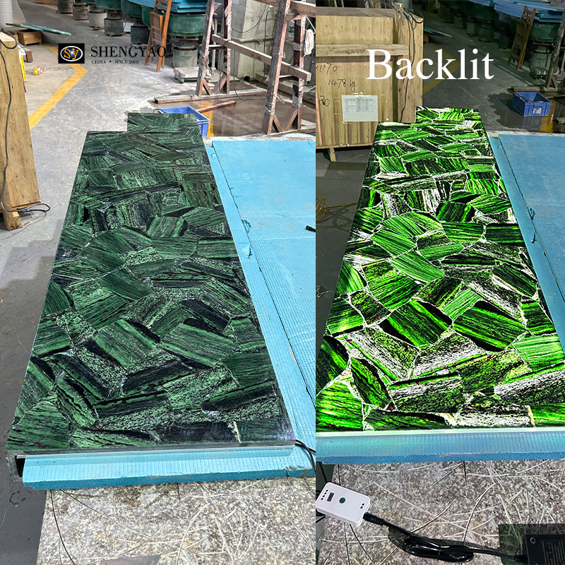 Factory Price Green Luxury Marble Polished Emerald Jasper Semi Precious Stone Slabs