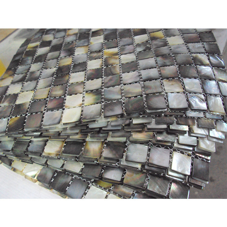 mother of pearl sea shell mosaic custom black swimming pool tile adhesive