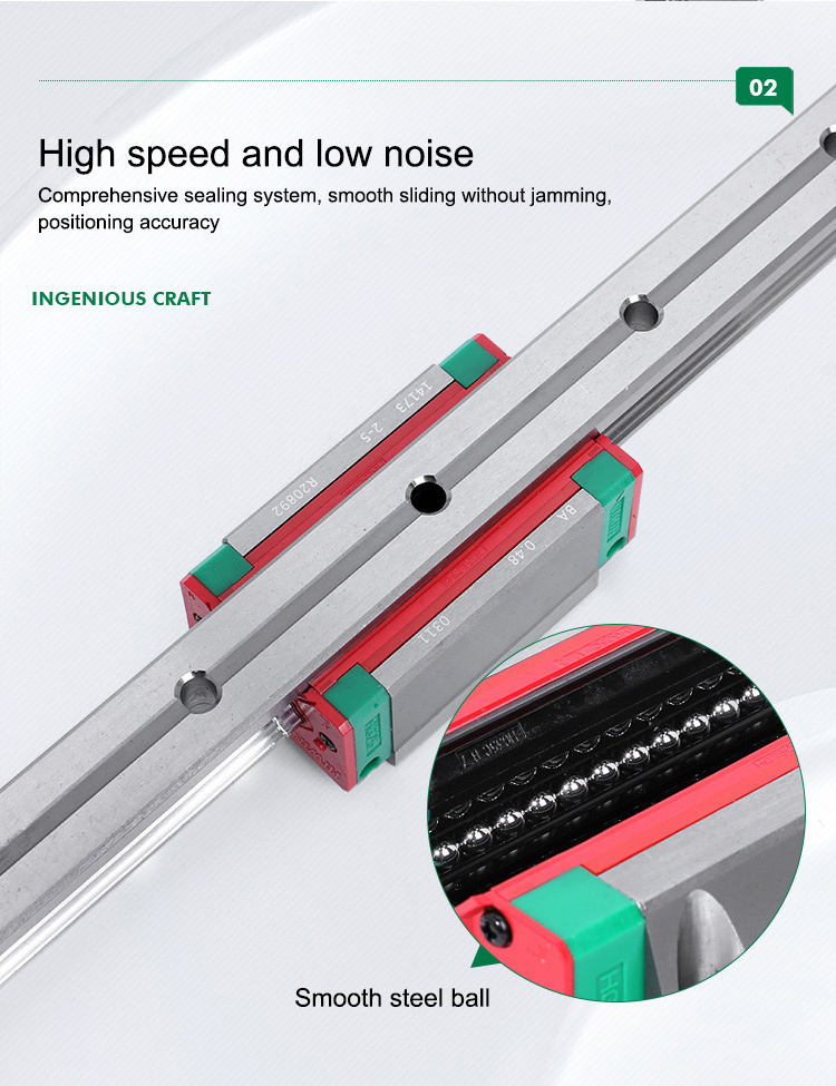 Original HIWIN Aluminum CNC Printer Plasma Cutter PCB Step Motor Heavy Duty MG HG Stainless Steel Curved or Linear Guide Rail