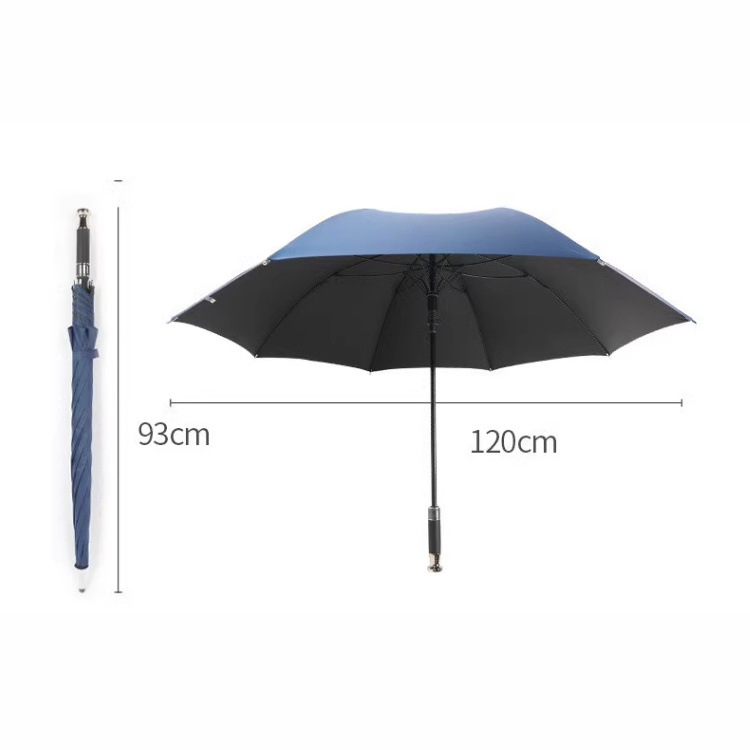 Promotional Branded Windproof Fiberglass Black UV Coated Pongee 27 inch auto Open Golf Umbrella with Custom Logo printing