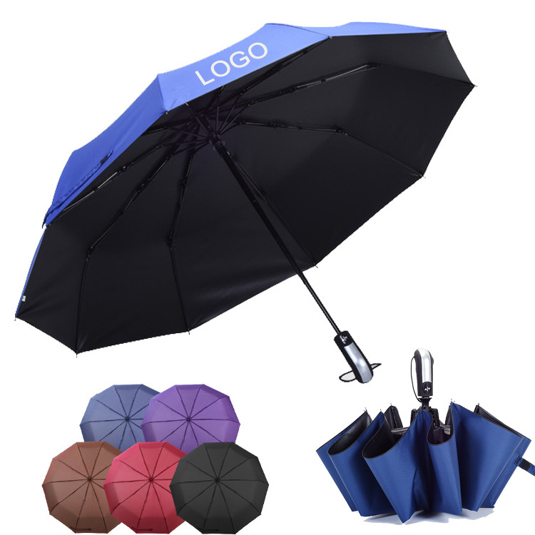 Promotional High Quality Custom uv protection compact Travel 3 fold folding foldable Auto fibrella Umbrella factory for women