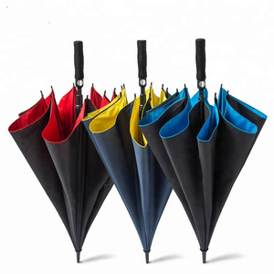 54 Inch Windproof Golf Umbrella UV Protection Automatic Open Double Canopy Vented Sun Rain Umbrella Oversize Stick Umbrellas