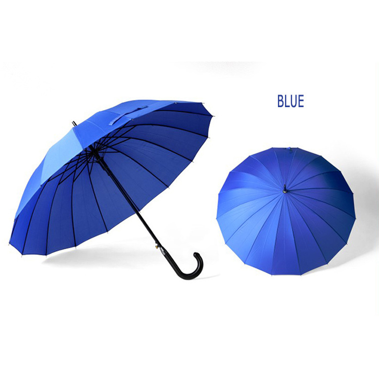 Windproof Umbrella for Rain Auto Open Wind Resistant straight umbrella for Adult Men Women Classic 16 Ribs stick umbrella