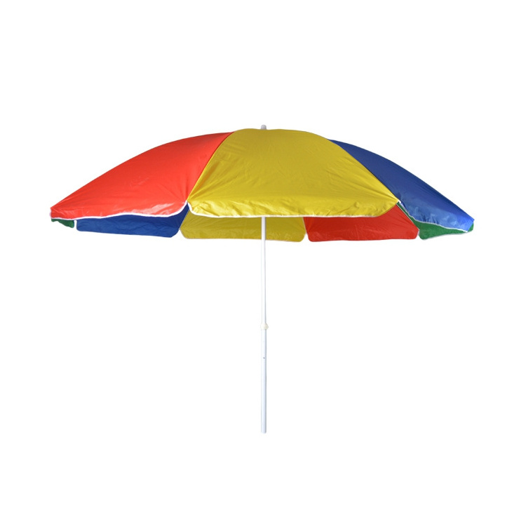 Giant wind-resistant beach umbrella for custom logo print advertising promotion beach umbrellas size 2.4m diameter