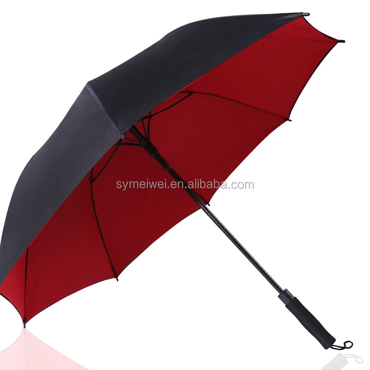 Windproof Auto Open Eva Handle Golf umbrella logo Custom Printing Advertising Double Canopy Umbrellas for the rain