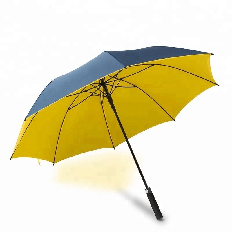 Windproof Auto Open Eva Handle Golf umbrella logo Custom Printing Advertising Double Canopy Umbrellas for the rain