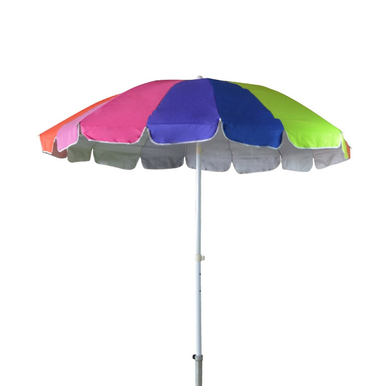 sun beach umbrellas outdoor with fringe rainbow  custom logo print for table sunshade parasol outdoor umbrellas