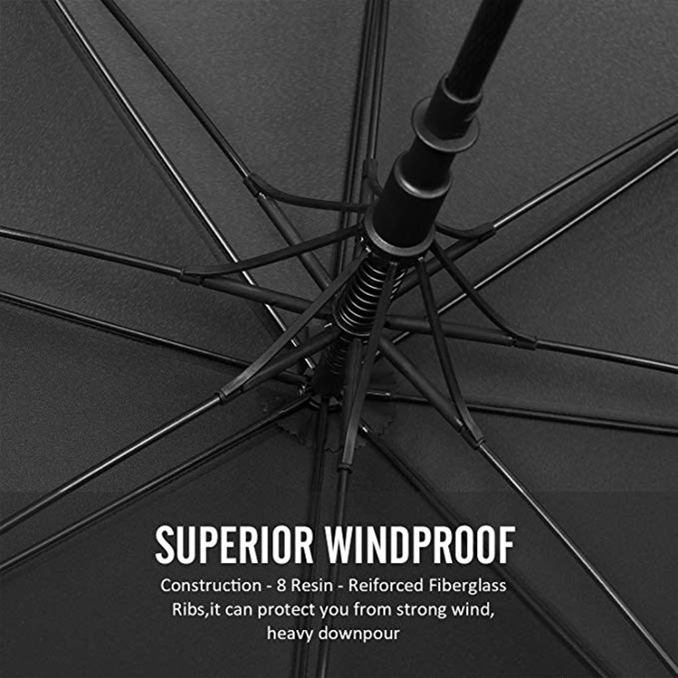 golf umbrella with logo print automatic custom big windproof fiberglass ribs large business promotional for the rain umbrellas