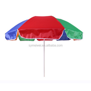 sun umbrella beach parasol outdoor Rainbow color windproof big size custom logo prints for advertising use beach sun umbrella