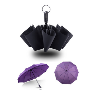 Umbrella Automatic Open Close Compact Umbrella Windproof Small Light Portable Collapsible Umbrella 3 folding for Rain Men Women