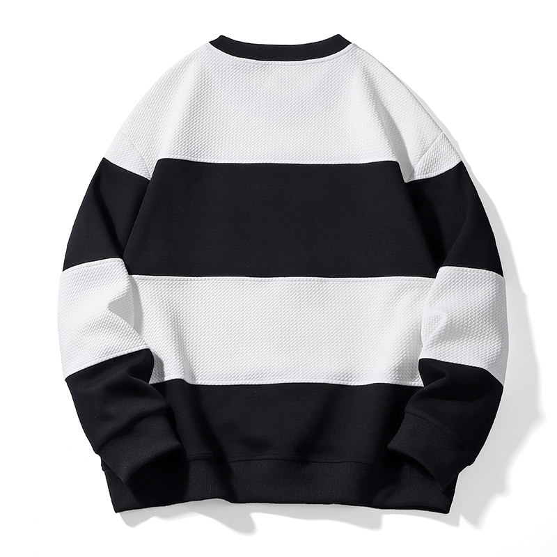 Men's Hoodies Sweatshirts Hoodies Men Pullover Plus Size Men's Hoodies And Sweatshirts 62% Cotton Striped Long Sleeve Tshirt