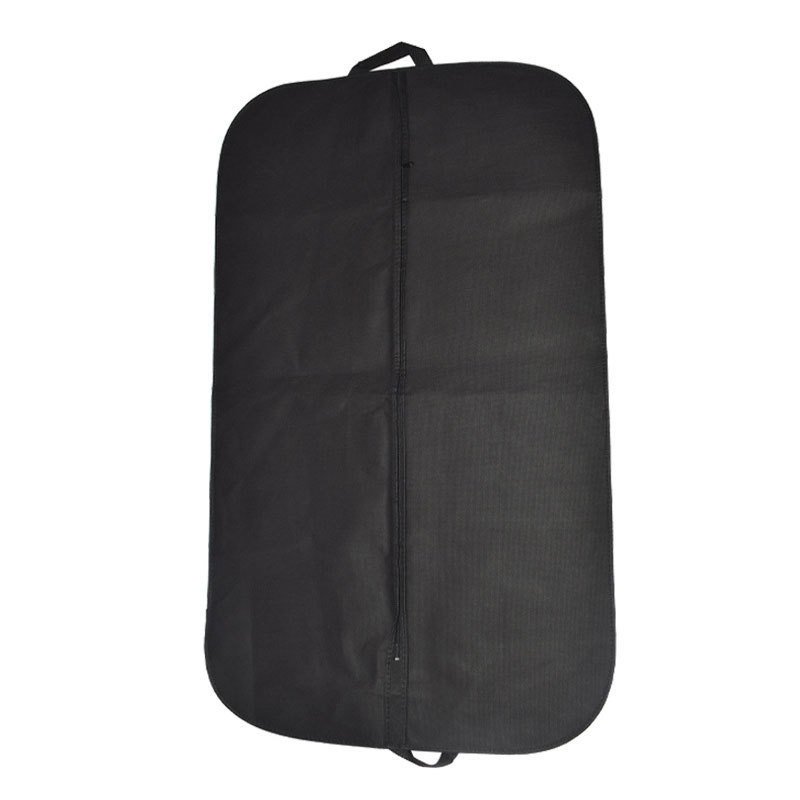 Wholesale Custom Logo Non Woven Mens Clothes Dust Suit Cover Luxury Black Eco Friendly Cloth Suit Cover With Zipper Garment Bag