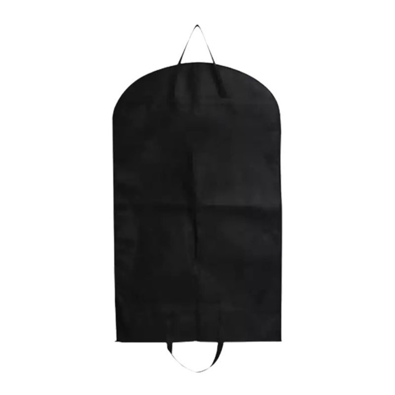 Wholesale Custom Logo Non Woven Mens Clothes Dust Suit Cover Luxury Black Eco Friendly Cloth Suit Cover With Zipper Garment Bag