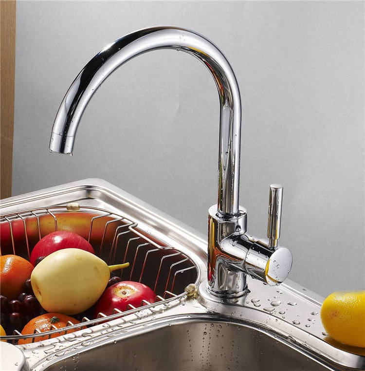 New faucet Kitchen food processing flexible single handle brass kitchen mixer tap wash dishes sink kitchen faucet