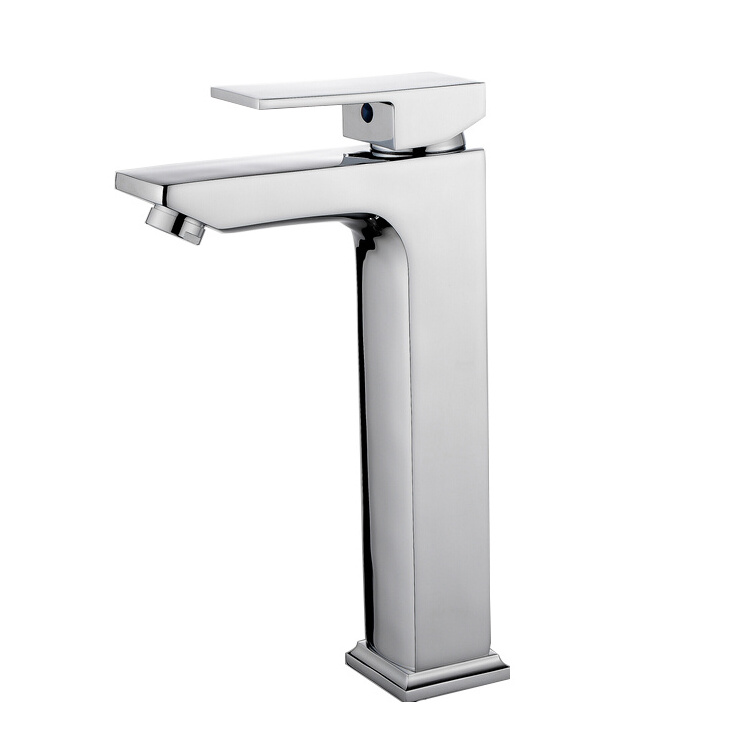 high quality bathroom brass body single handle cold and hot water faucet wash basin tap waterfall mixer tap washing tap