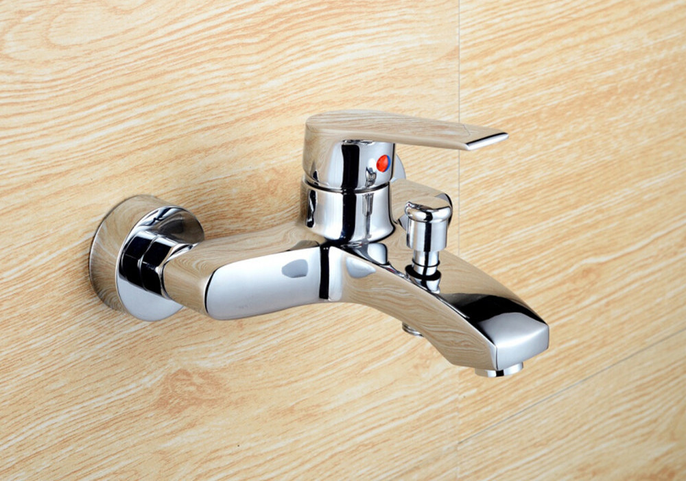 Home Use Wall-Mounted Rain Shower Bathroom Brass Body Bathtub Mixer Modern Shower Faucets Bath Faucet