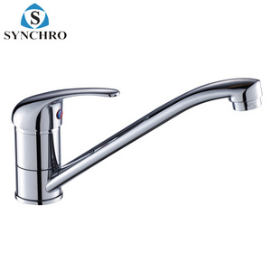 Kitchen Mixer Taps Finish Basin Mixer Deck Mount Single Handle Kitchen Tap Chrome Brass Graceful Brass Kitchen Faucet