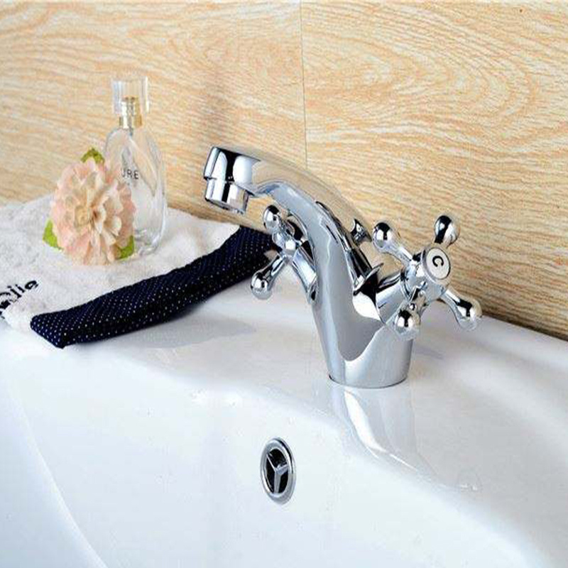 Hot Sale Sailor Style Chrome Bathtub Bathroom Faucet Basin Faucet Double Handle Mixer Faucet