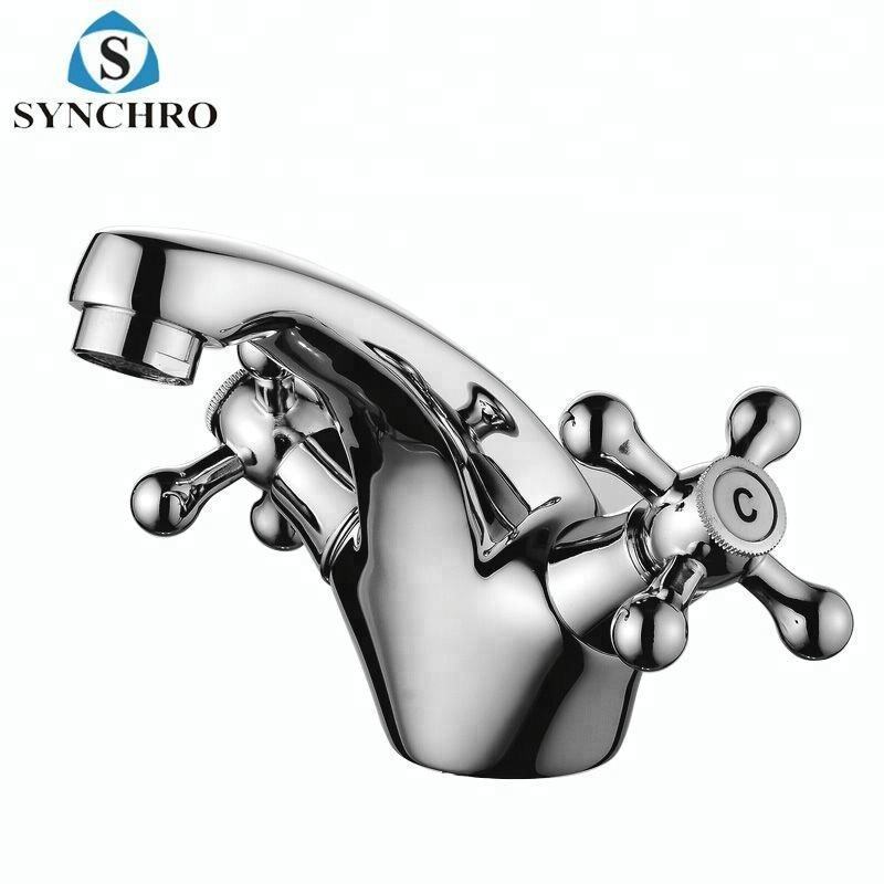 Hot Sale Sailor Style Chrome Bathtub Bathroom Faucet Basin Faucet Double Handle Mixer Faucet