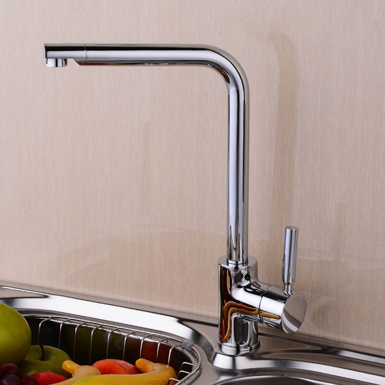 Fashionable Commercial Restaurant Flexible Sink Kitchen Faucet Single Handle Brass Kitchen Mixer Tap